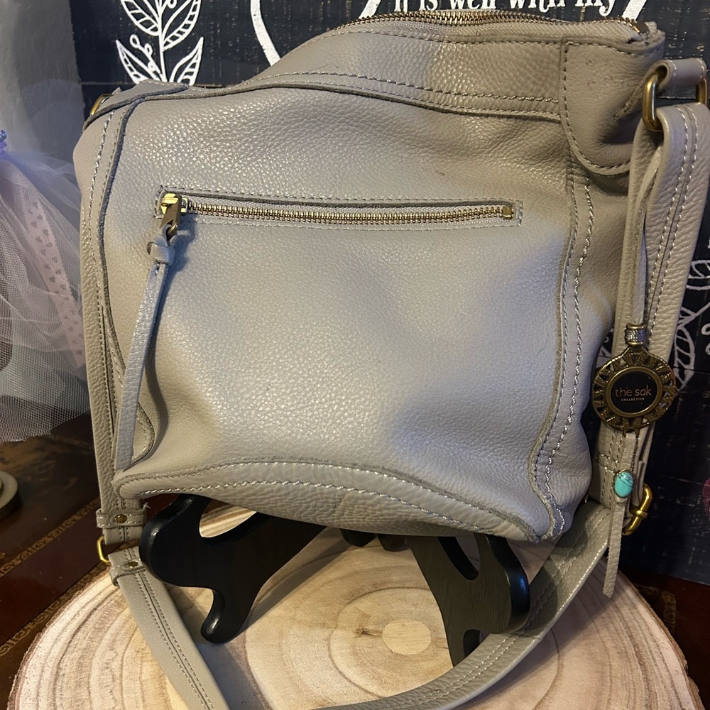The Sak Light Gray Crossbody Bag